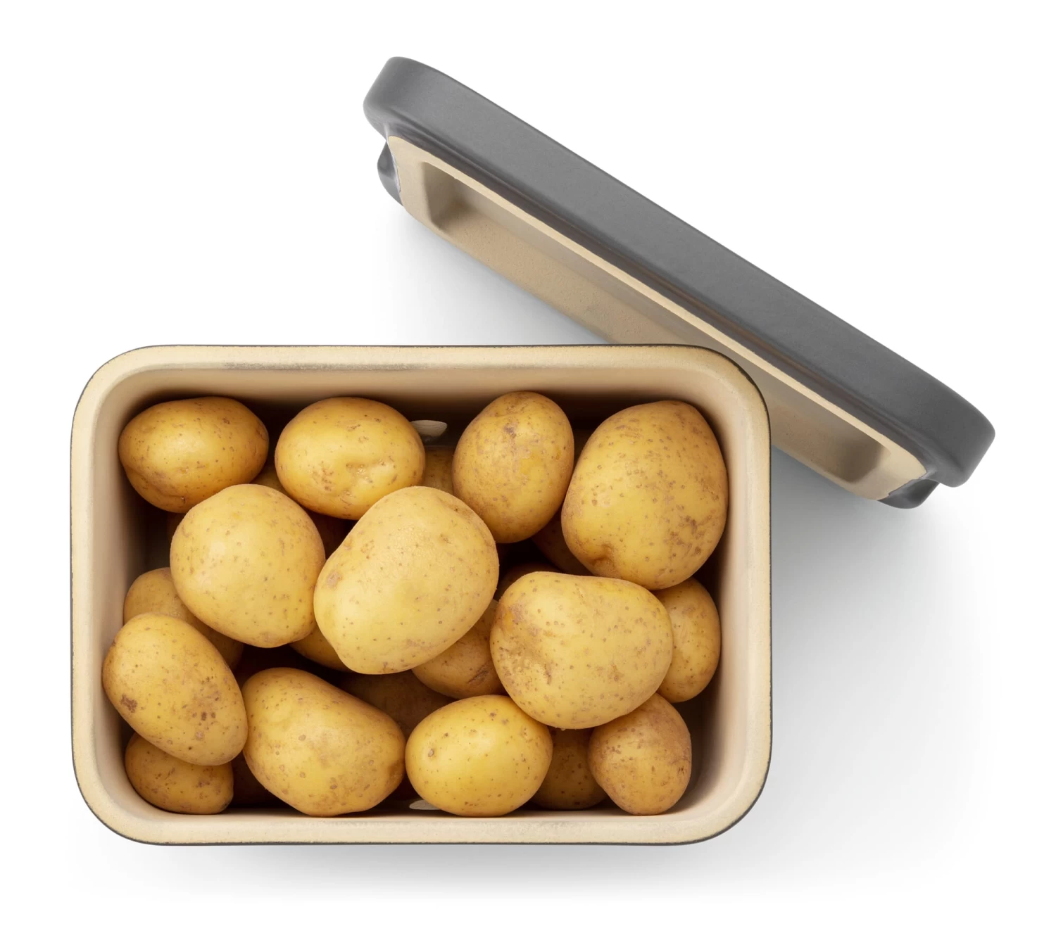 Aardappeldoos Rehau, Mat Grijs, Geglazuurd 5 Aardappeldoos Rehau, Mat Grijs, Geglazuurd - Afbeelding 5