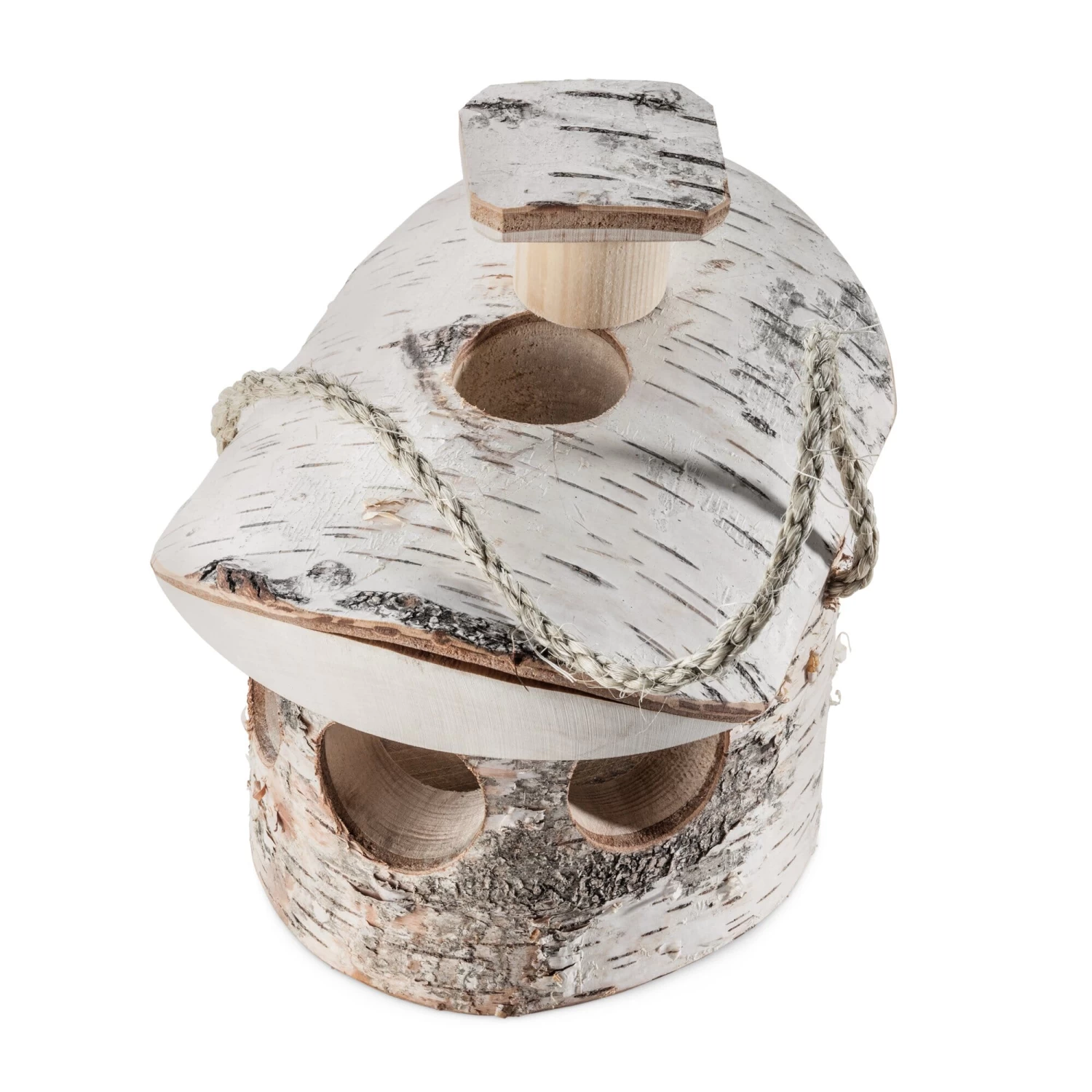 Berkenhouten Voederbak 2 Berkenhouten Voederbak - Afbeelding 2