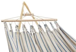 Dubbele Hangmat Katoen, Beige-blauw 8 Dubbele Hangmat Katoen, Beige-blauw -Bekend Tuinmeubel Winkel dubbele hangmat katoen 11