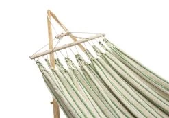 Dubbele Hangmat Katoen, Beige/Groen -Bekend Tuinmeubel Winkel dubbele hangmat katoen 2