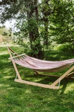 Dubbele Hangmat Katoen, Beige/Rood -Bekend Tuinmeubel Winkel dubbele hangmat katoen 5