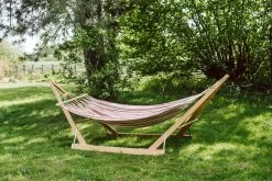 Dubbele Hangmat Katoen, Beige/Rood -Bekend Tuinmeubel Winkel dubbele hangmat katoen 6