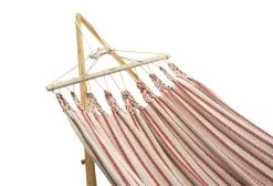 Dubbele Hangmat Katoen, Beige/Rood -Bekend Tuinmeubel Winkel dubbele hangmat katoen 7