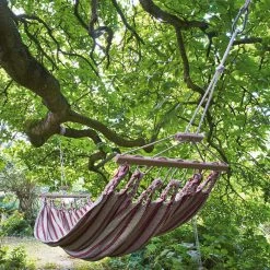 Enkele Hangmat Katoen, Beige/Rood -Bekend Tuinmeubel Winkel enkele hangmat katoen 10