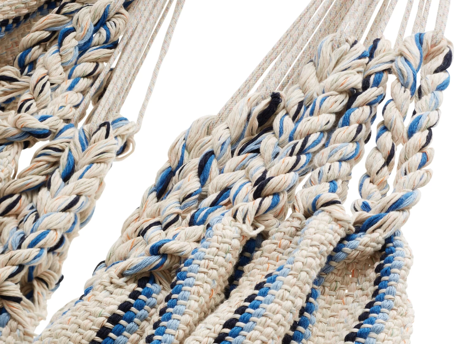 Hangstoel Katoen, Beige-blauw 2 Hangstoel Katoen, Beige-blauw - Afbeelding 2