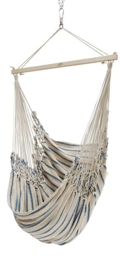 Hangstoel Katoen, Beige-blauw
