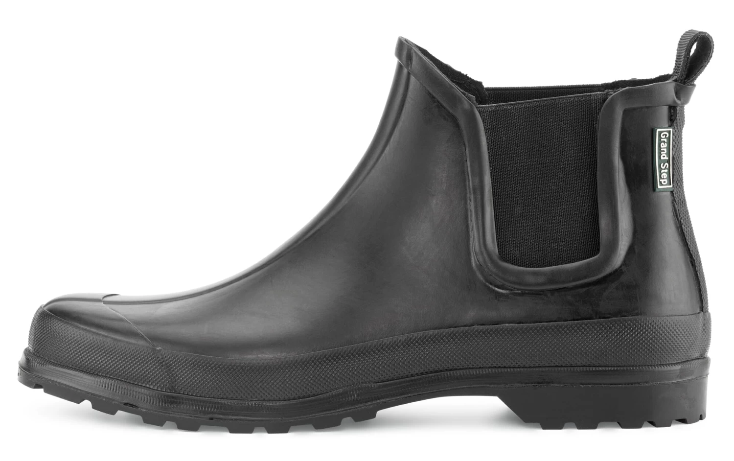 Heren Enkellaars Rubber-rubber, Zwart 2 Heren Enkellaars Rubber-rubber, Zwart - Afbeelding 2