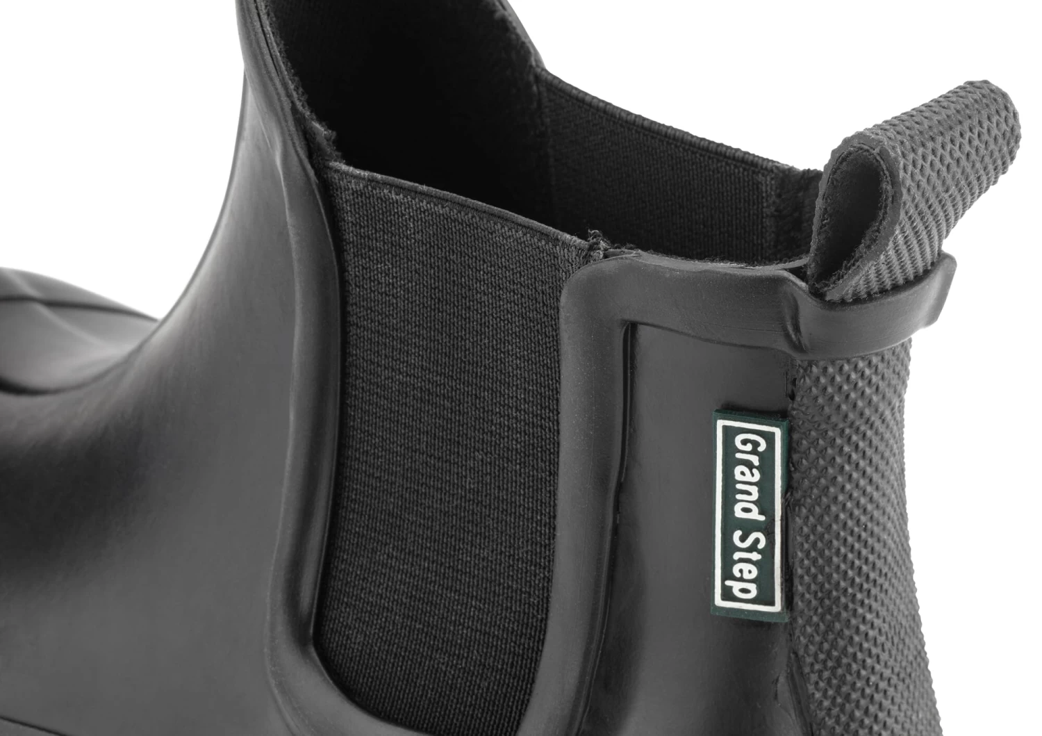 Heren Enkellaars Rubber-rubber, Zwart 3 Heren Enkellaars Rubber-rubber, Zwart - Afbeelding 3