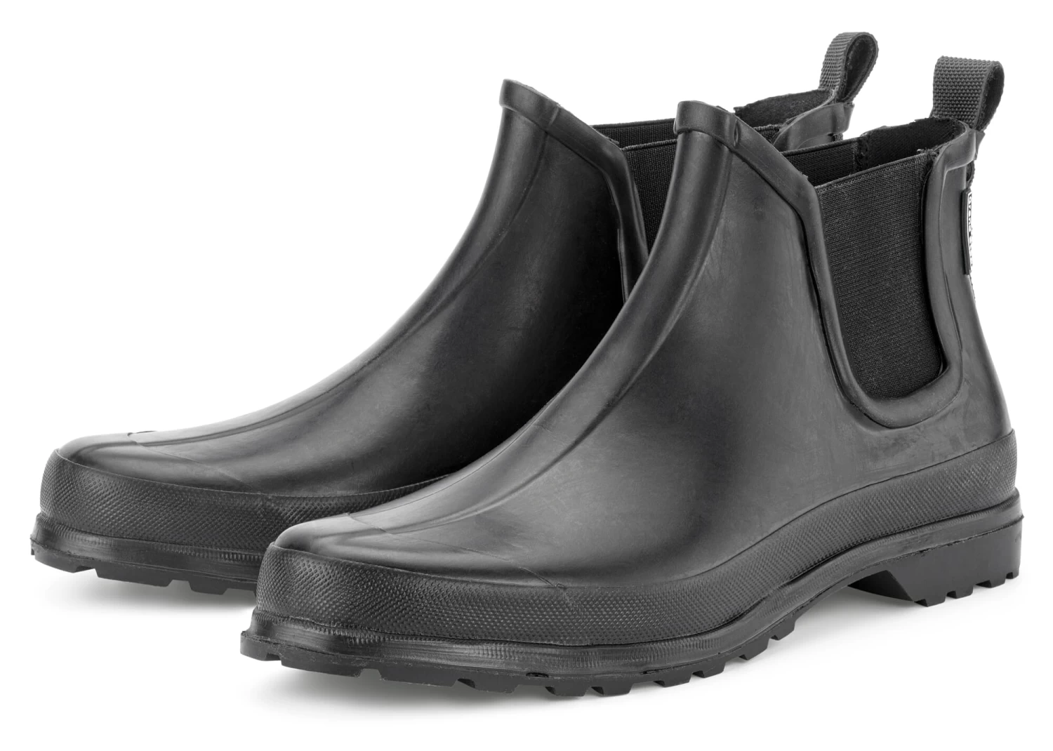 Heren Enkellaars Rubber-rubber, Zwart 1 Heren Enkellaars Rubber-rubber, Zwart