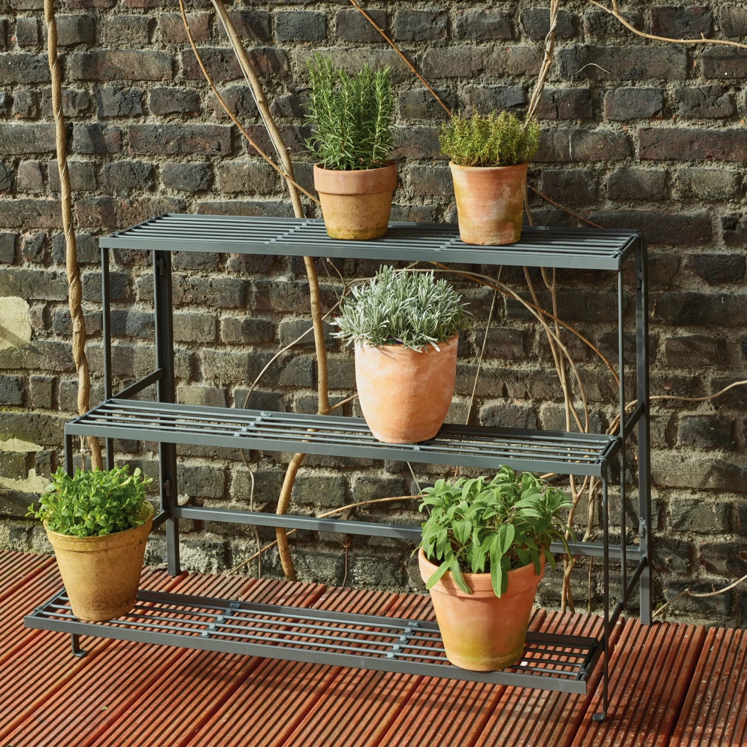 Opvouwbare Bloemenbank Staal 6 Opvouwbare Bloemenbank Staal - Afbeelding 6