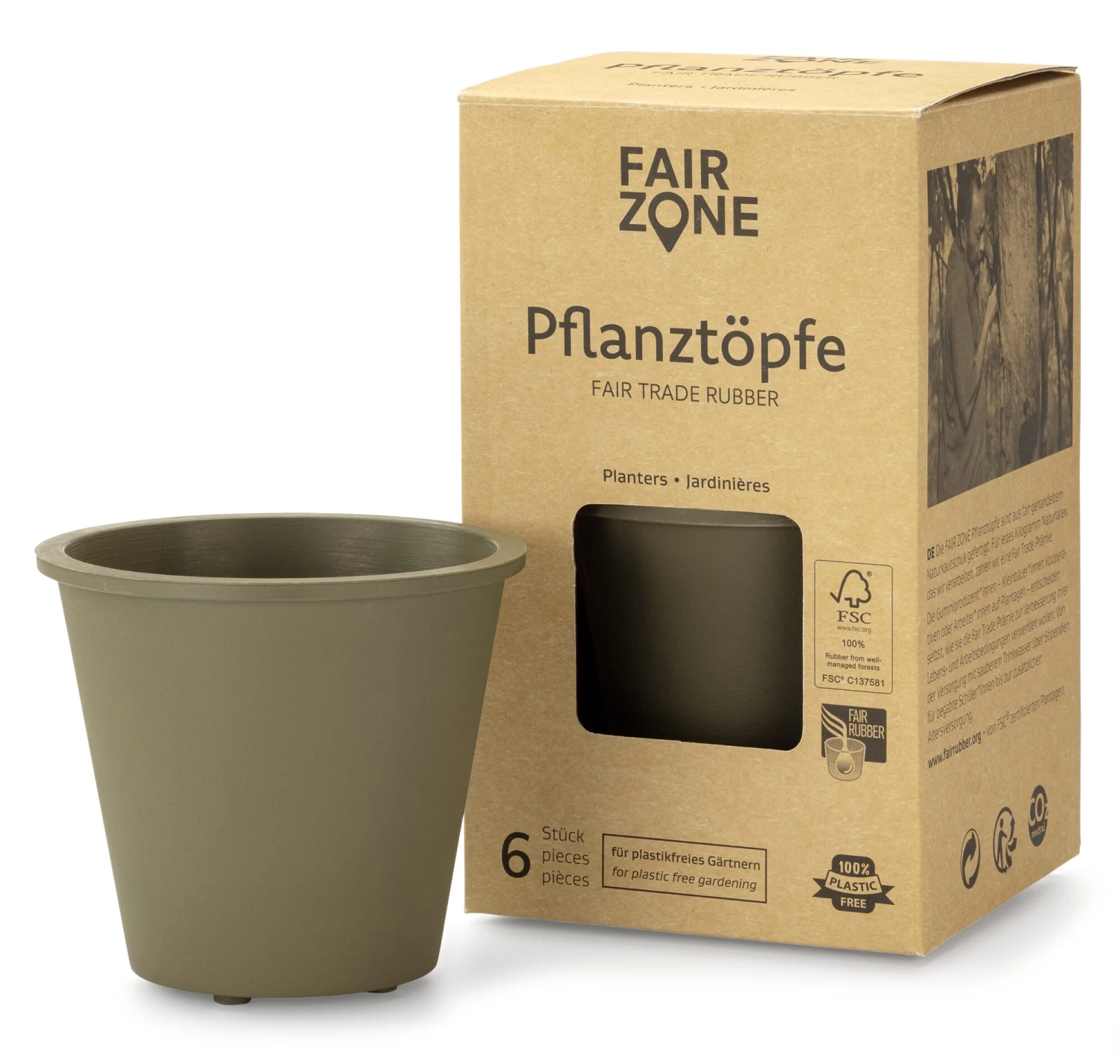 Plantenbakken Natuurrubber 2 Plantenbakken Natuurrubber - Afbeelding 2