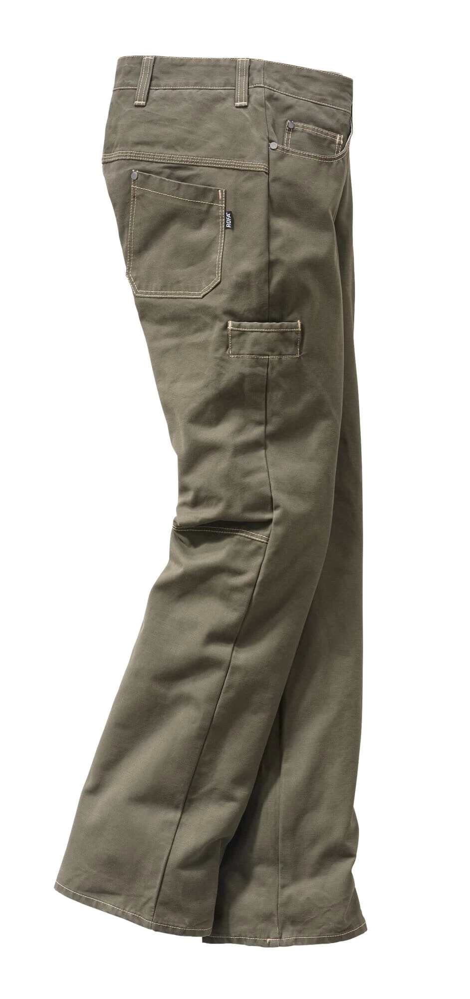 Rofa Dames Werkbroek Katoen Canvas, Olive 2 Rofa Dames Werkbroek Katoen Canvas, Olive - Afbeelding 2