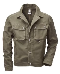 Rofa Heren Werkjas Katoen Canvas, Olive