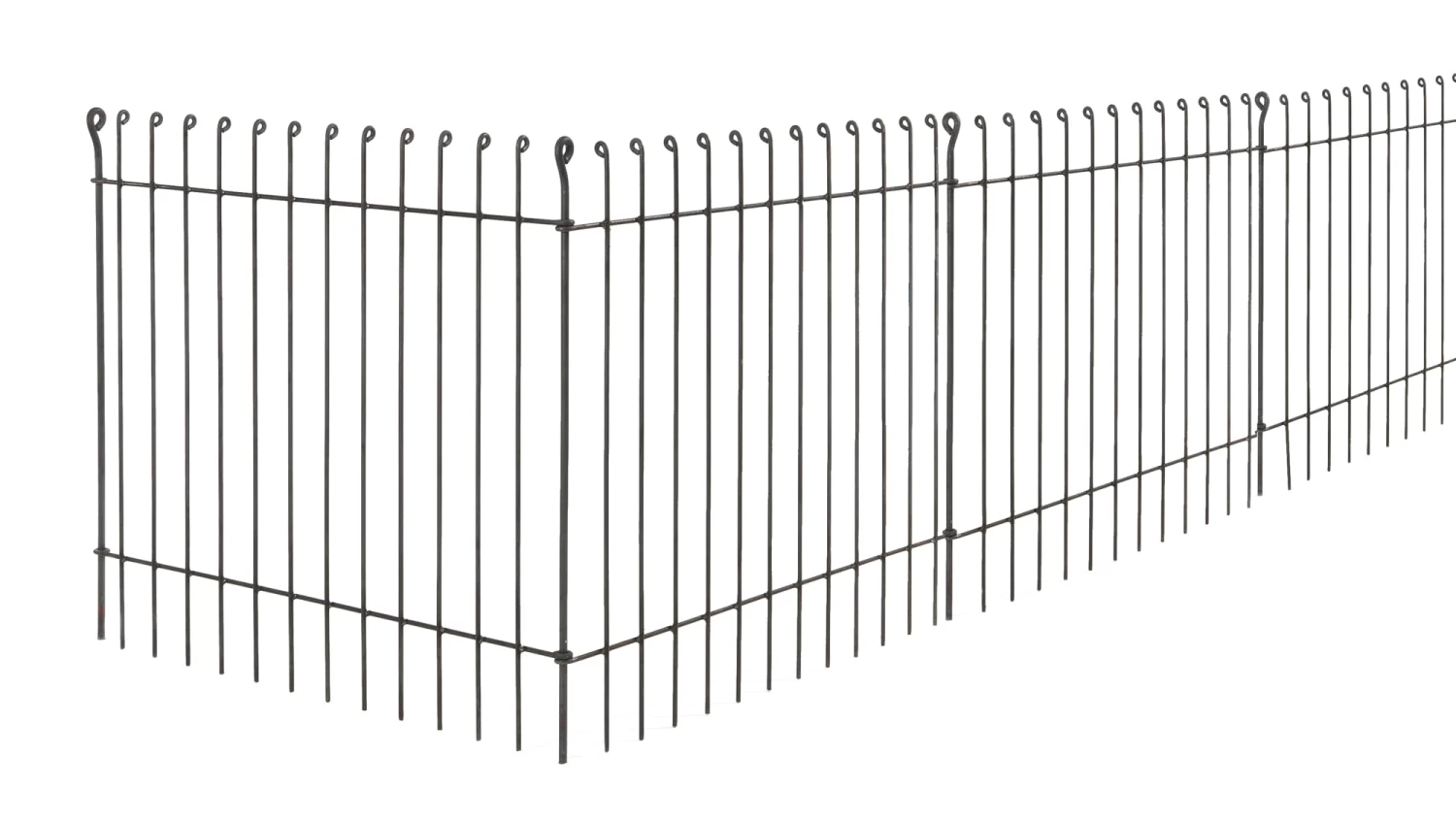Stalen Hekwerk Segmenten, Onbehandeld 5 Stalen Hekwerk Segmenten, Onbehandeld - Afbeelding 5