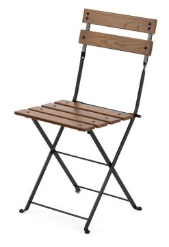 Vouwstoel Staal Met Houten Steun, Bruin